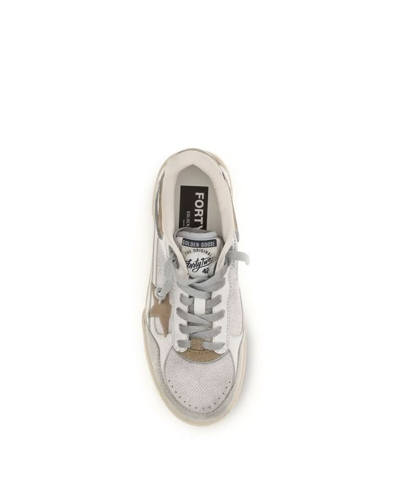 Golden Goose White Calf Leather Bos Taurus Chunky Sneakers