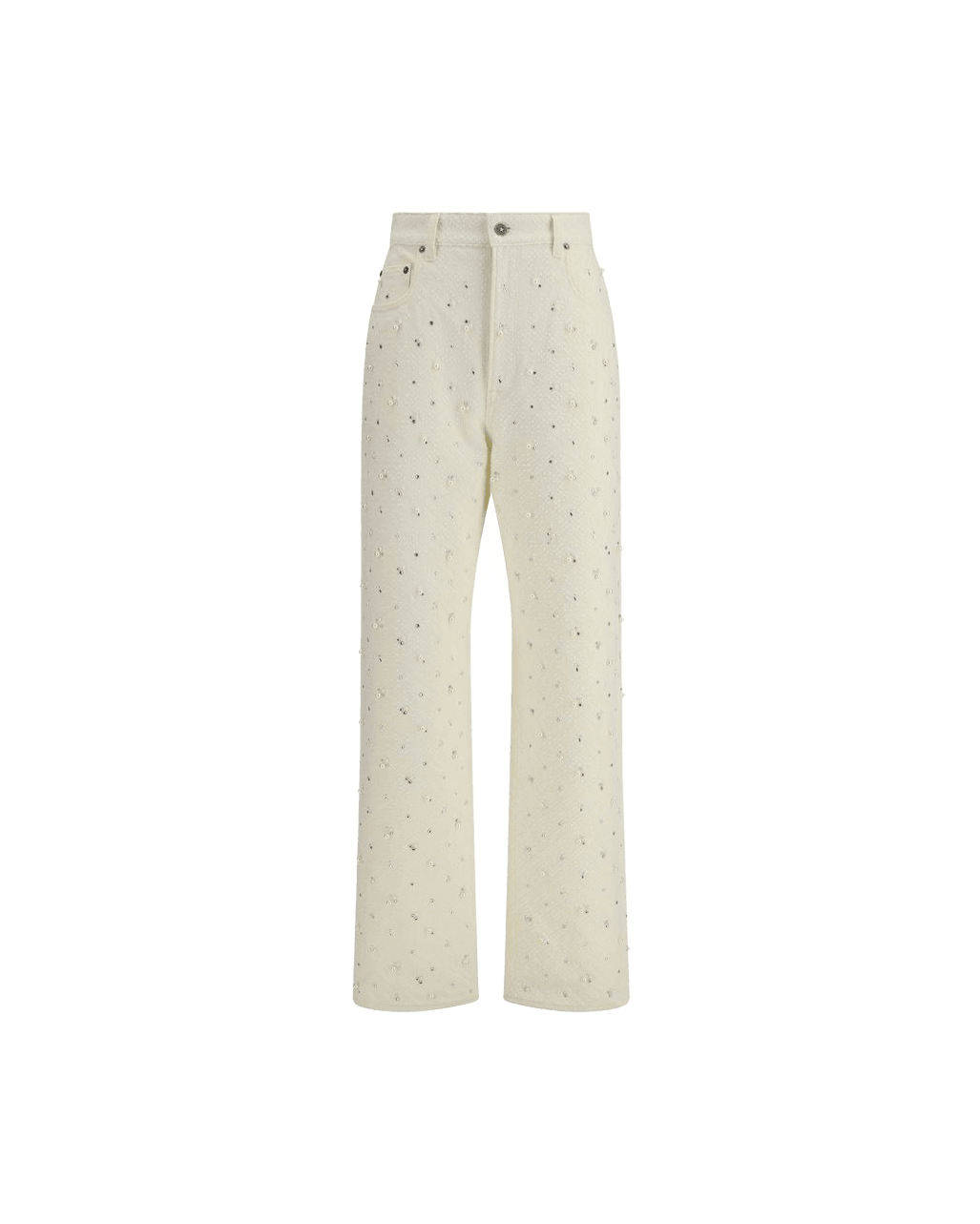Golden Goose White Cotton Straight Leg Jeans Glam Steals