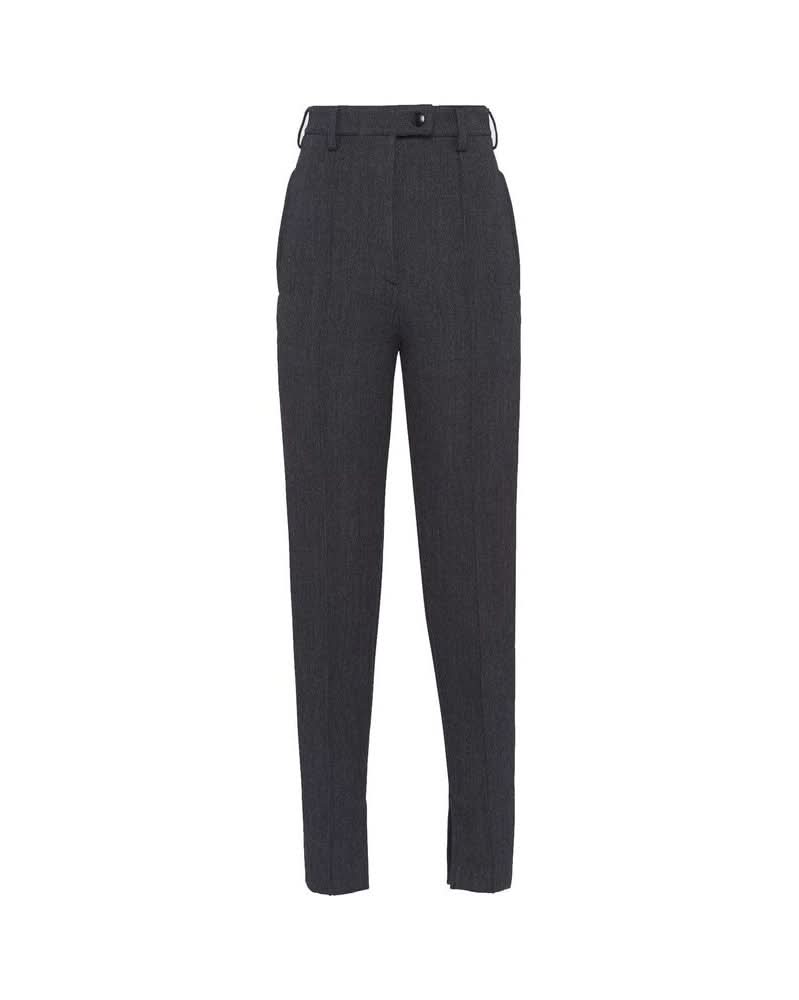 Gray Elastane Dress Pants Glam Steals