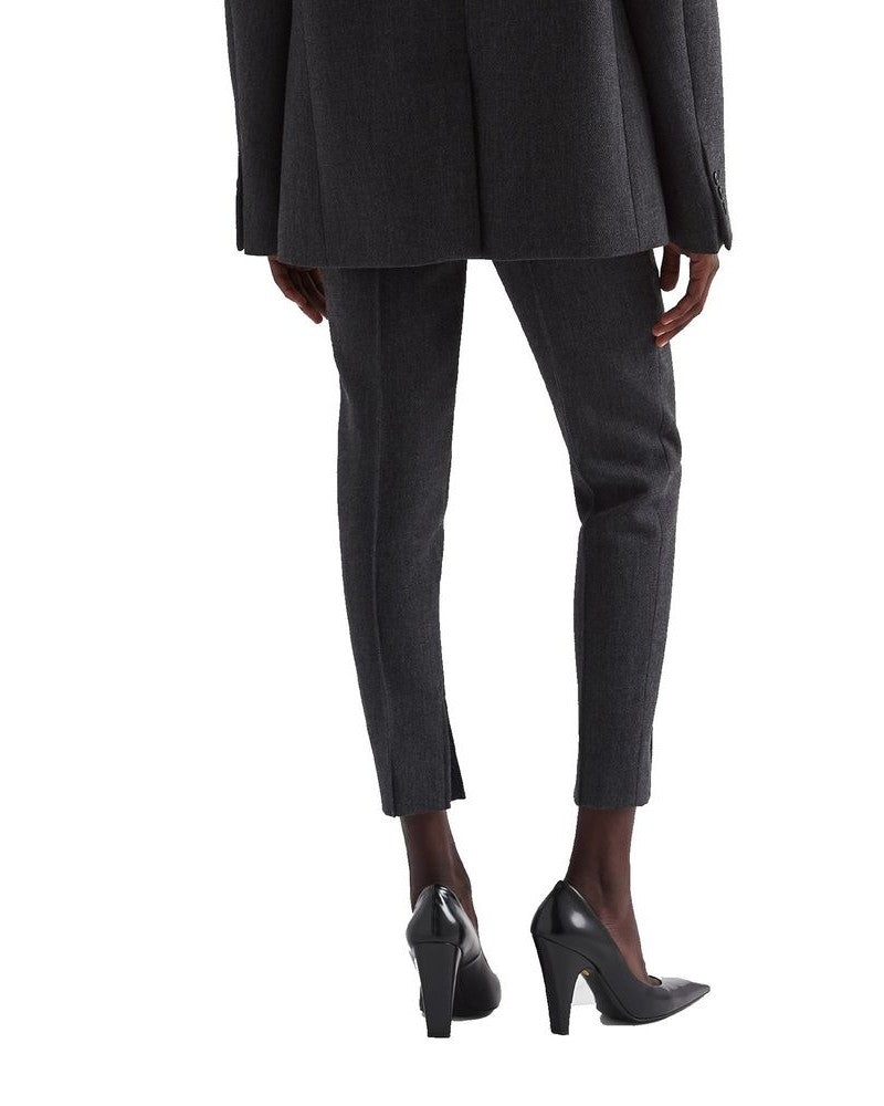 Gray Elastane Dress Pants Glam Steals