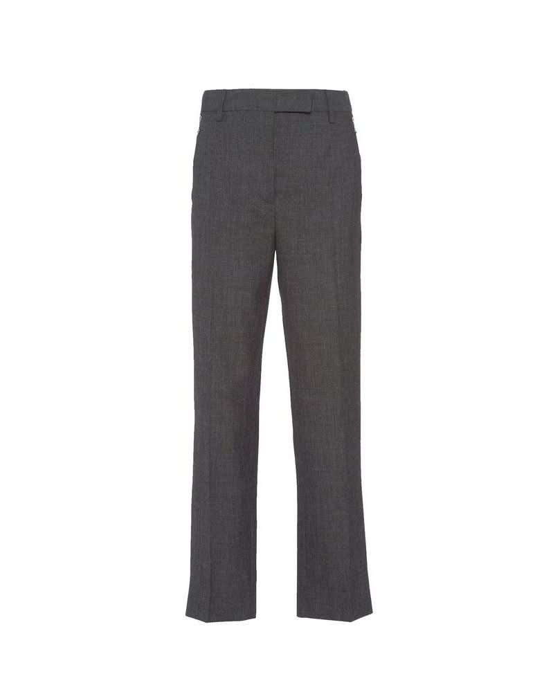 Gray Virgin Wool Dress Pants Glam Steals