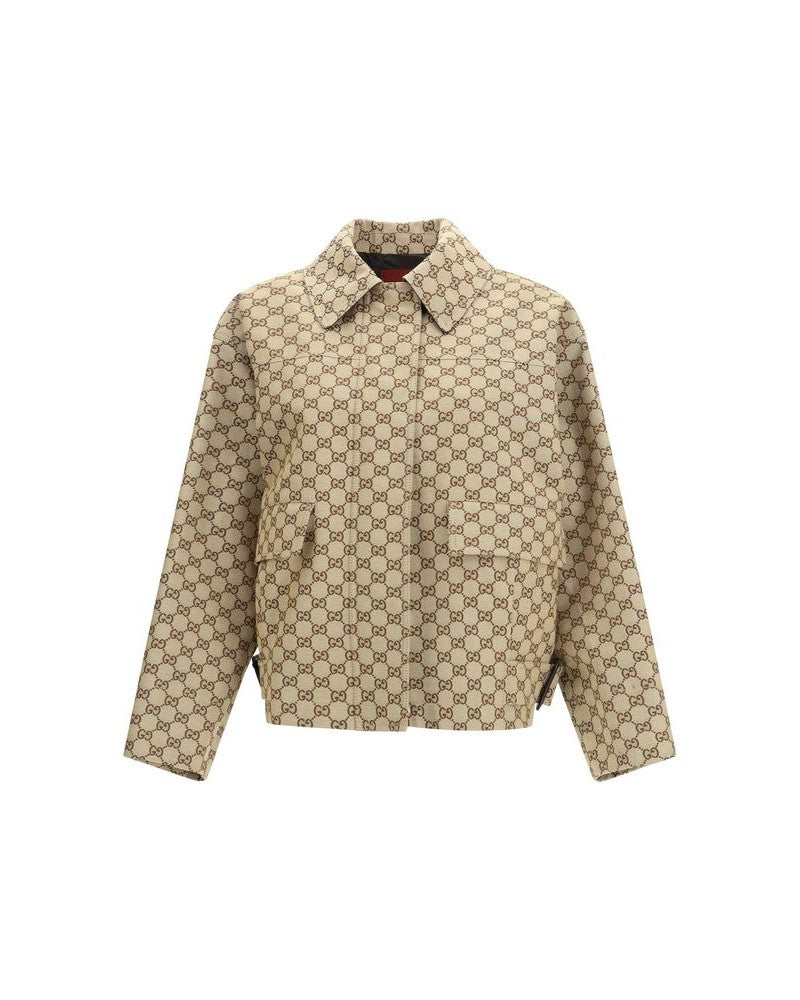 Gucci Beige Cotton Bomber Glam Steals