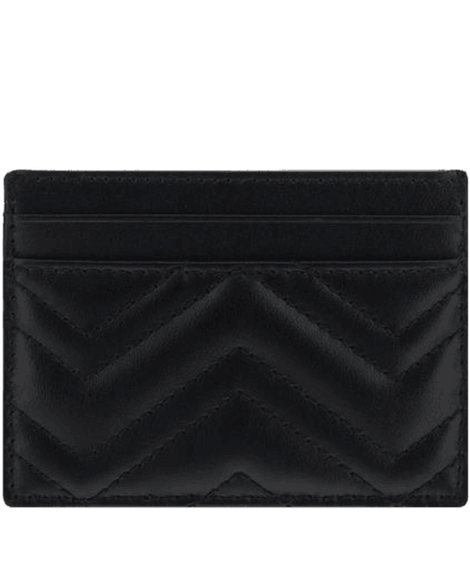 Gucci Black Calfskin Matelassé Card Holder Glam Steals
