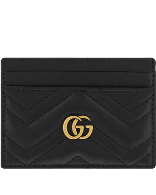 Gucci Black Calfskin Matelassé Card Holder Glam Steals
