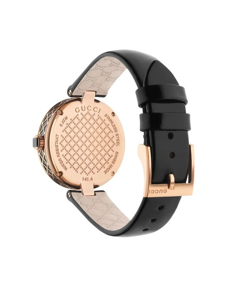Gucci Black Leather Watch Glam Steals