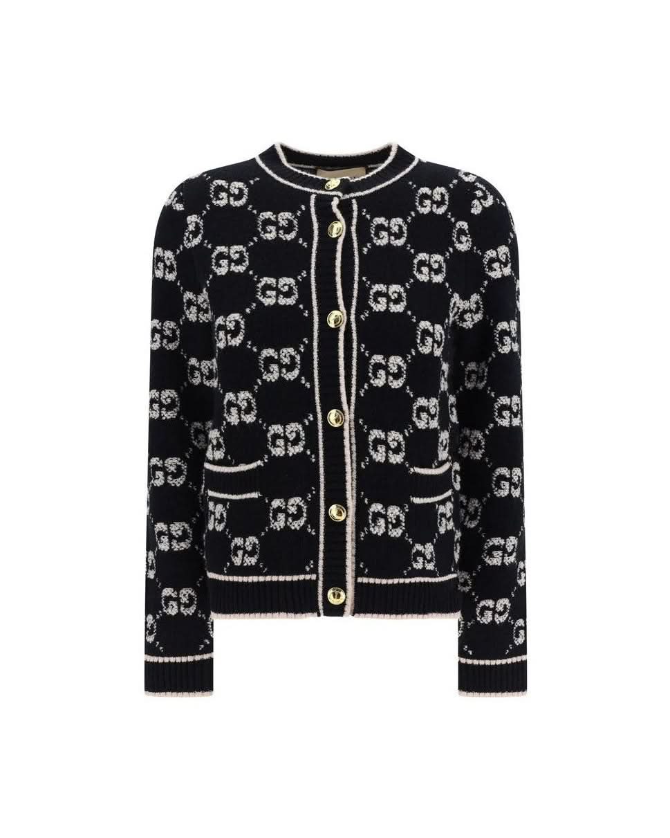 Gucci Black Wool Oves Aries Cardigan Glam Steals