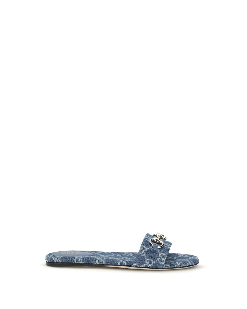 Gucci Blue Cotton Sandals Glam Steals
