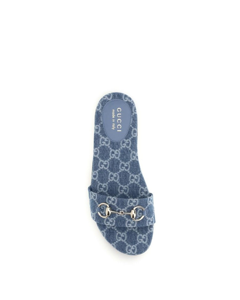 Gucci Blue Cotton Sandals Glam Steals