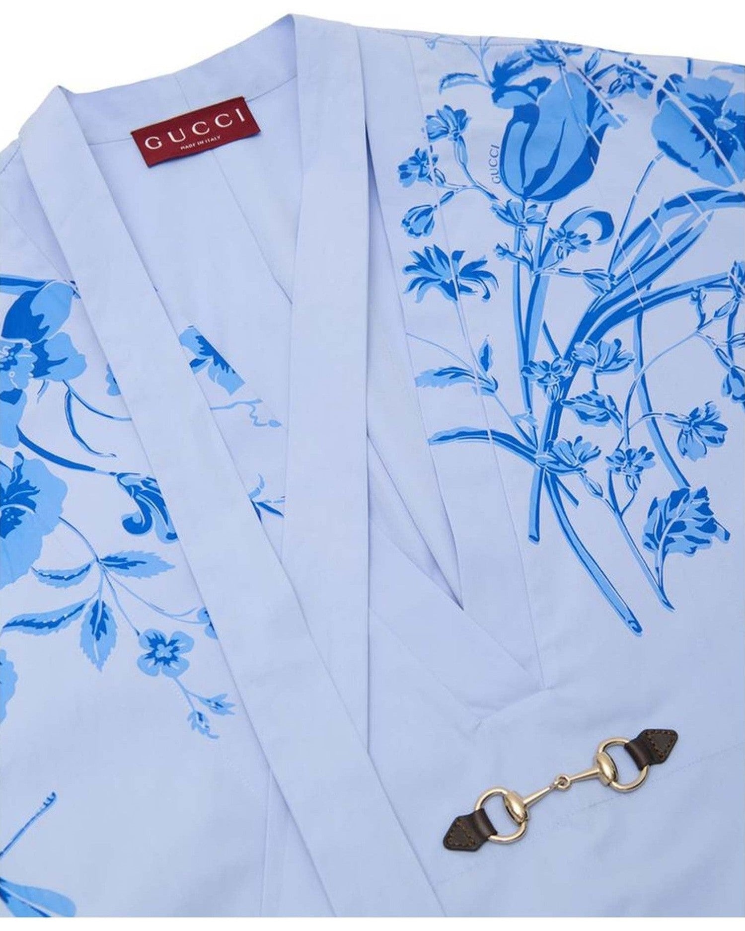 Gucci Blue Cotton Shirt Glam Steals