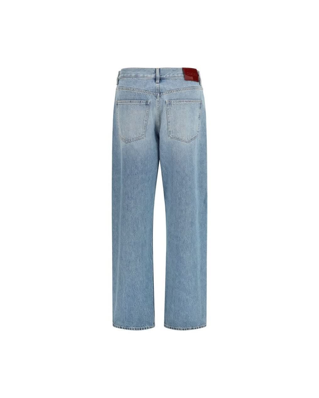 Gucci Blue Cotton Straight Leg Jeans Glam Steals