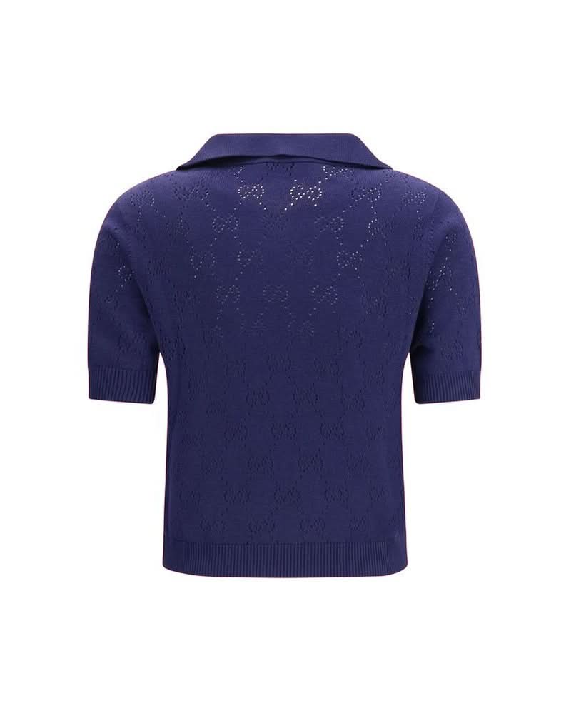 Gucci Blue Silk Top