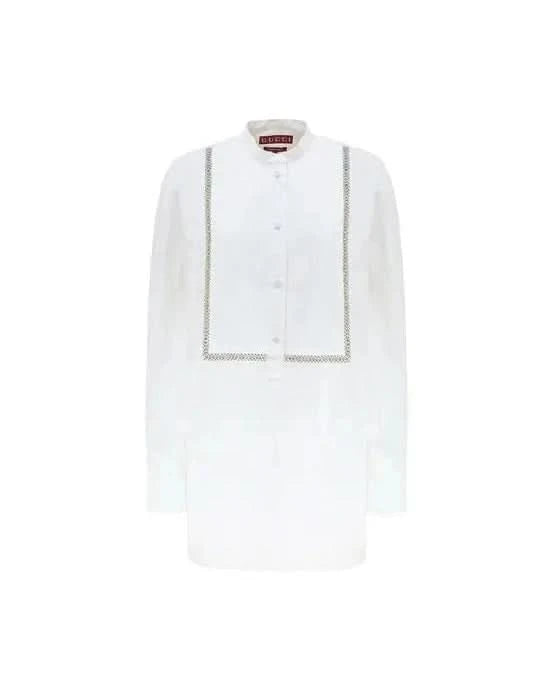 Gucci Cotton White Shirt Blouses