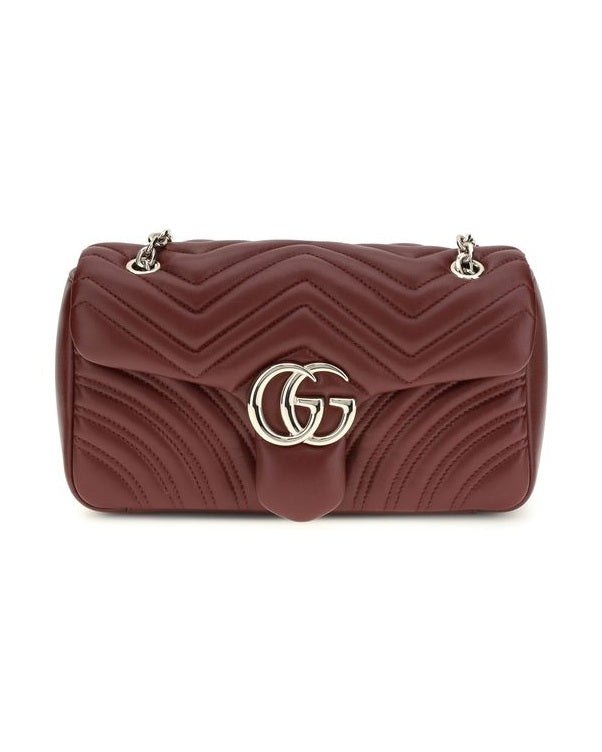 Gucci Leather Bordeaux Calf Bos Taurus Shoulder Bag Glam Steals