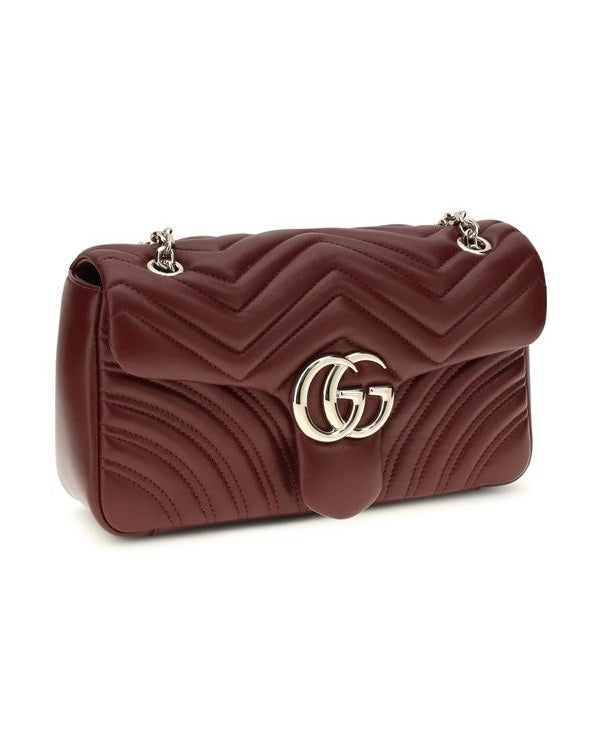 Gucci Leather Bordeaux Calf Bos Taurus Shoulder Bag Glam Steals