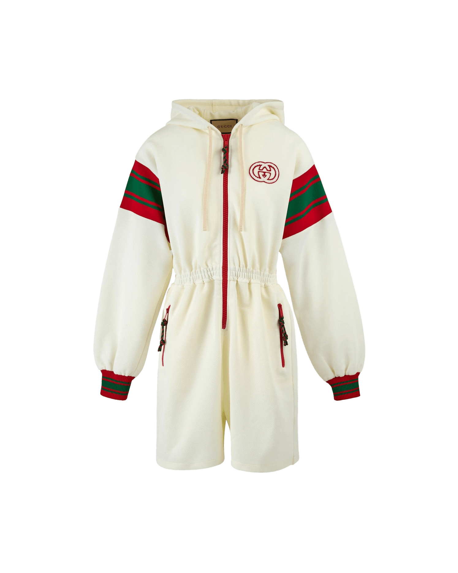 Gucci Polyester Cream Hooded Logo Sweatsuit Glam Steals
