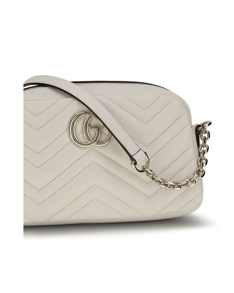 Gucci White Calf Leather Bos Taurus Handbag Glam Steals