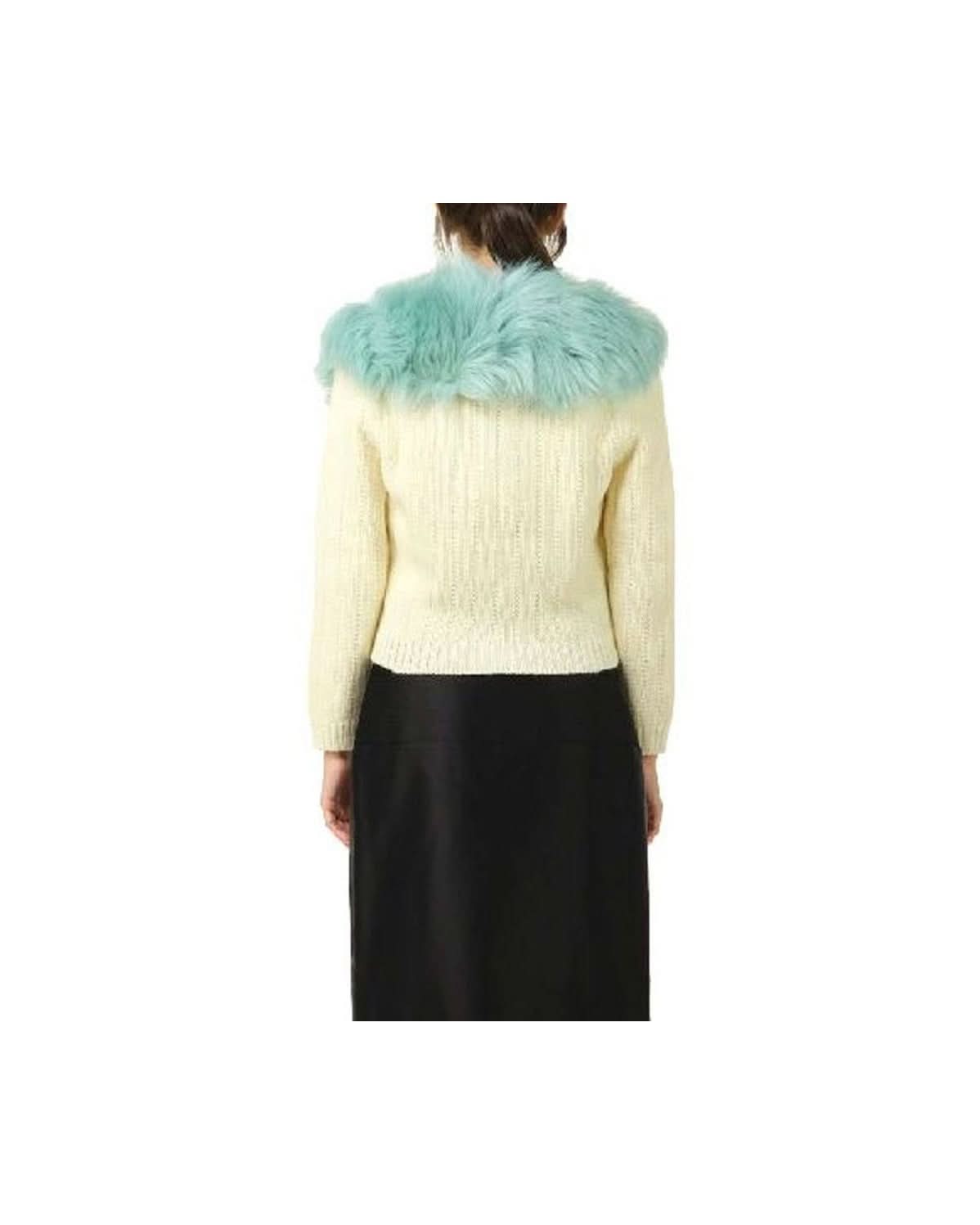 Gucci White Wool Cardigan Cardigans