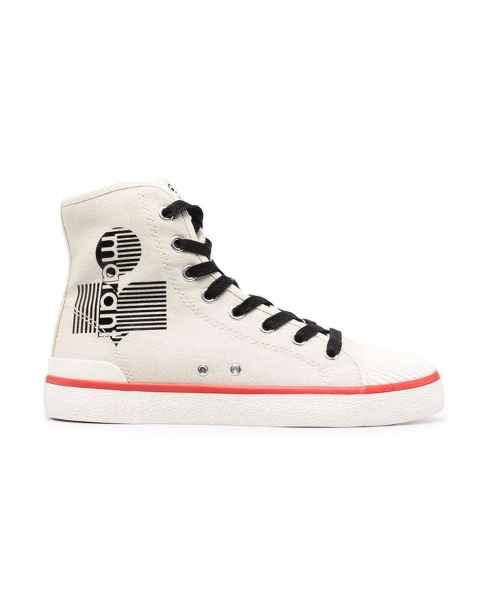 Isabel Marant Beige Canvas High Top Sneakers Glam Steals