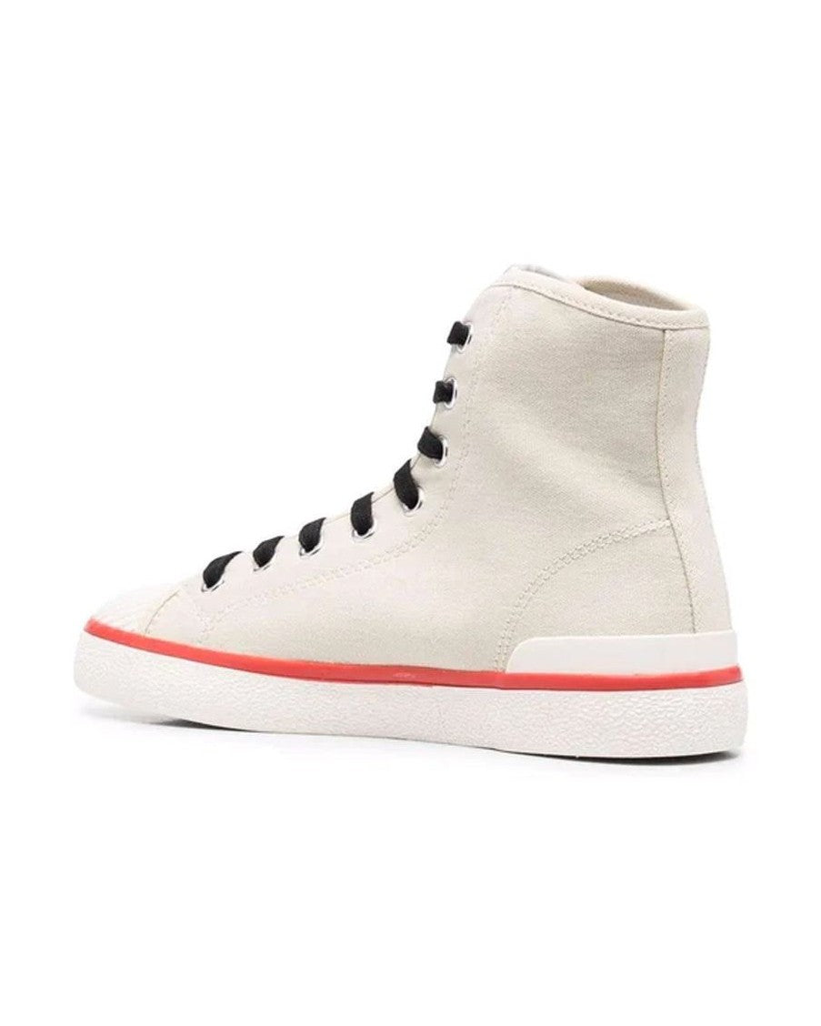 Isabel Marant Beige Canvas High Top Sneakers Glam Steals