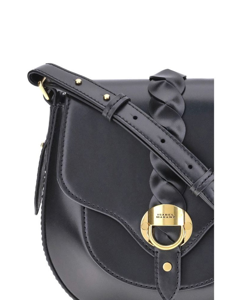 Isabel Marant Black Calf Leather Bos Taurus Shoulder Bag Glam Steals