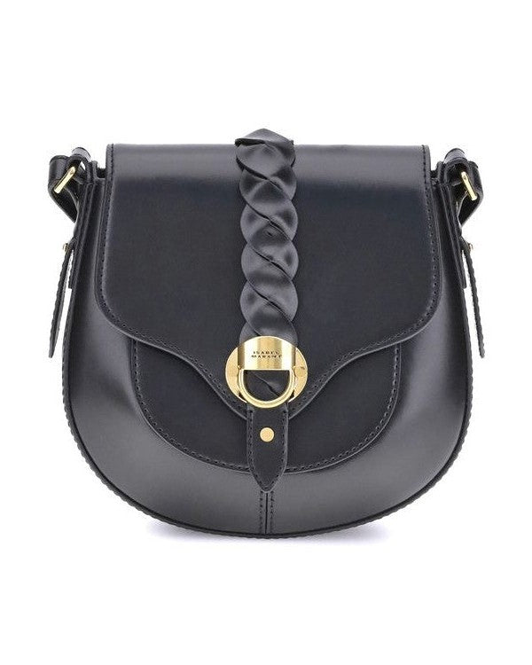 Isabel Marant Black Calf Leather Bos Taurus Shoulder Bag Glam Steals