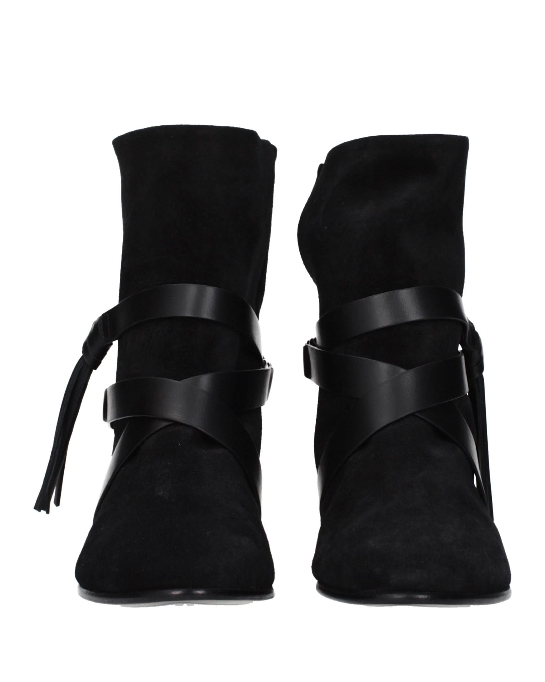 Isabel Marant Black Leather Ankle Boots Glam Steals