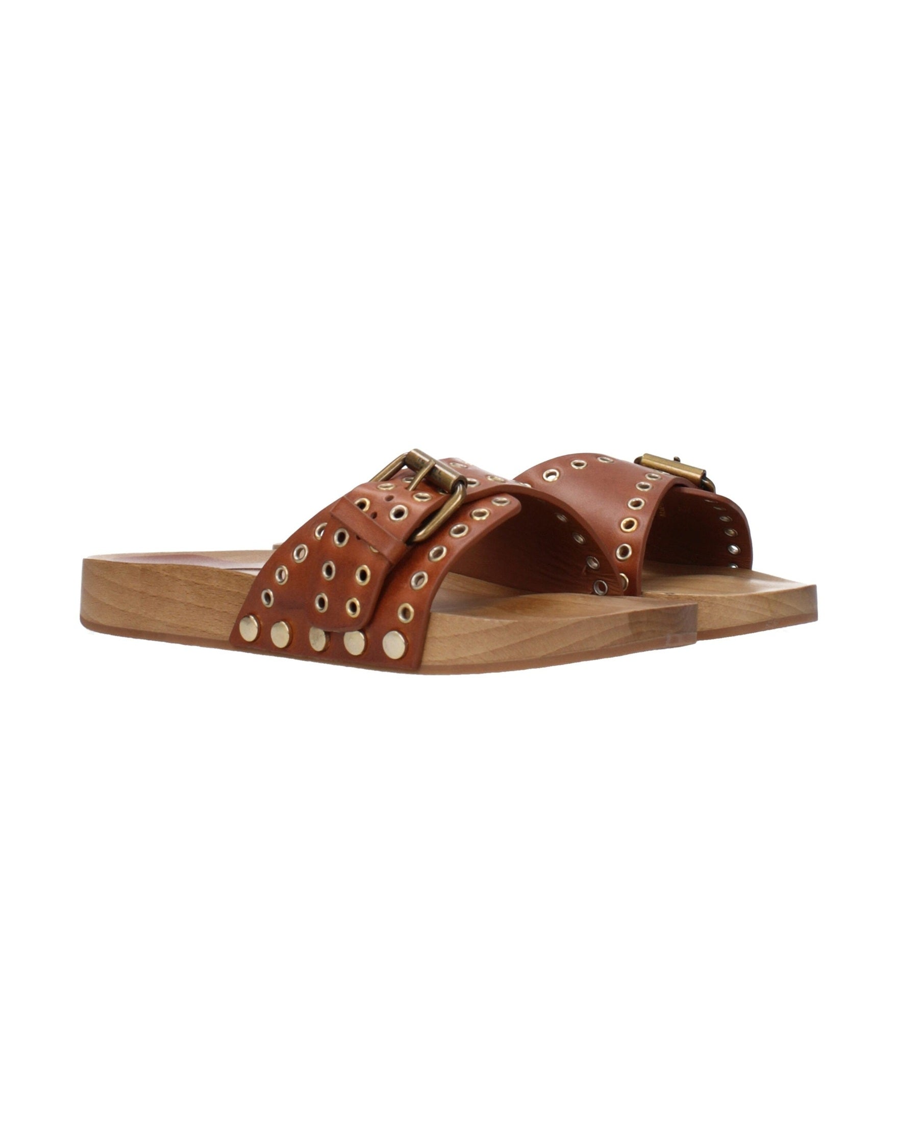 Isabel Marant Brown Leather Slippers Glam Steals