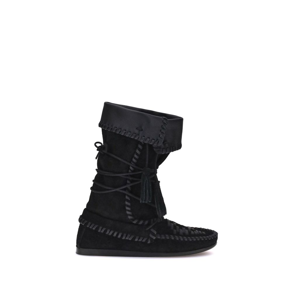 Isabel Marant Calf Leather Bos Taurus Lace Up Boots Glam Steals