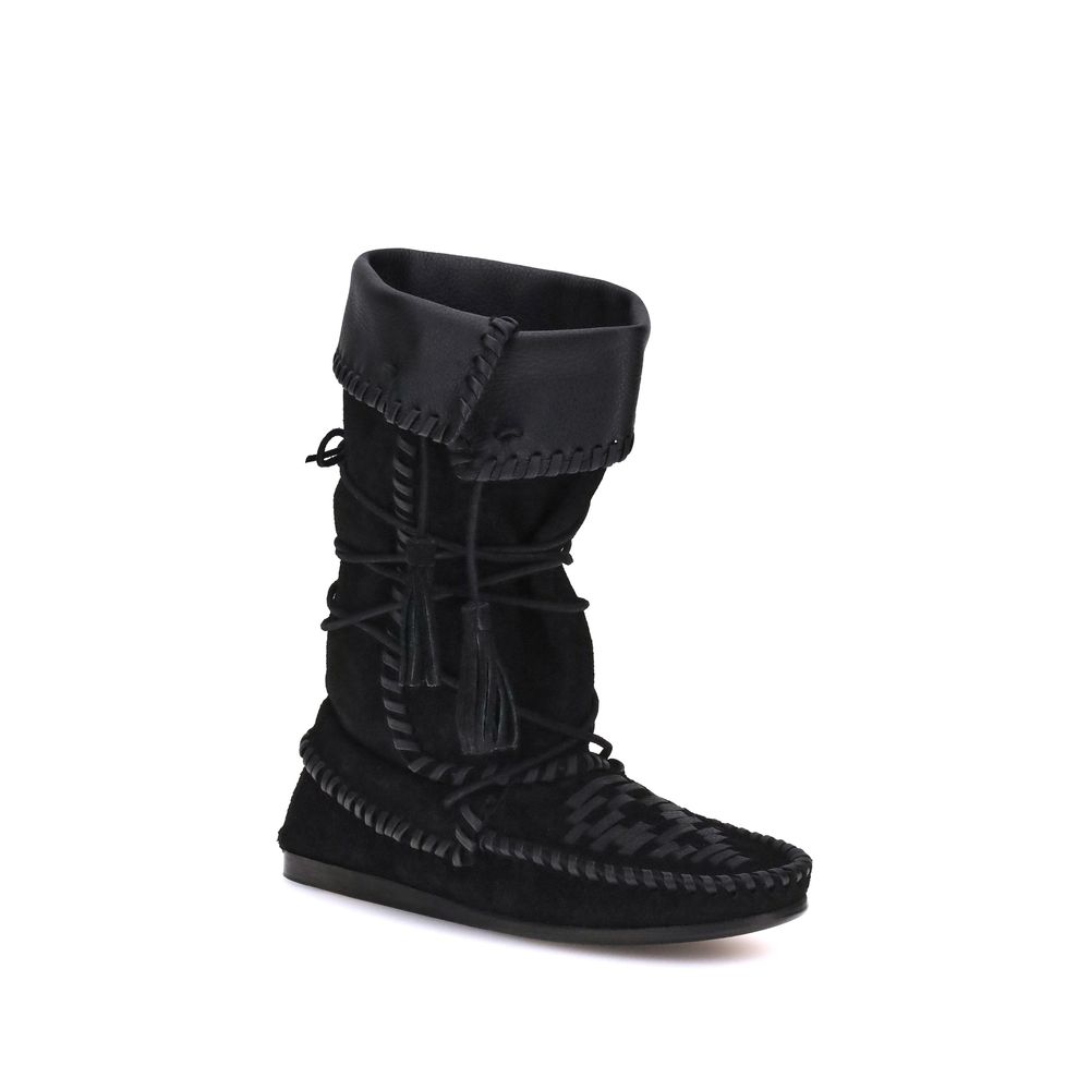 Isabel Marant Calf Leather Bos Taurus Lace Up Boots Glam Steals