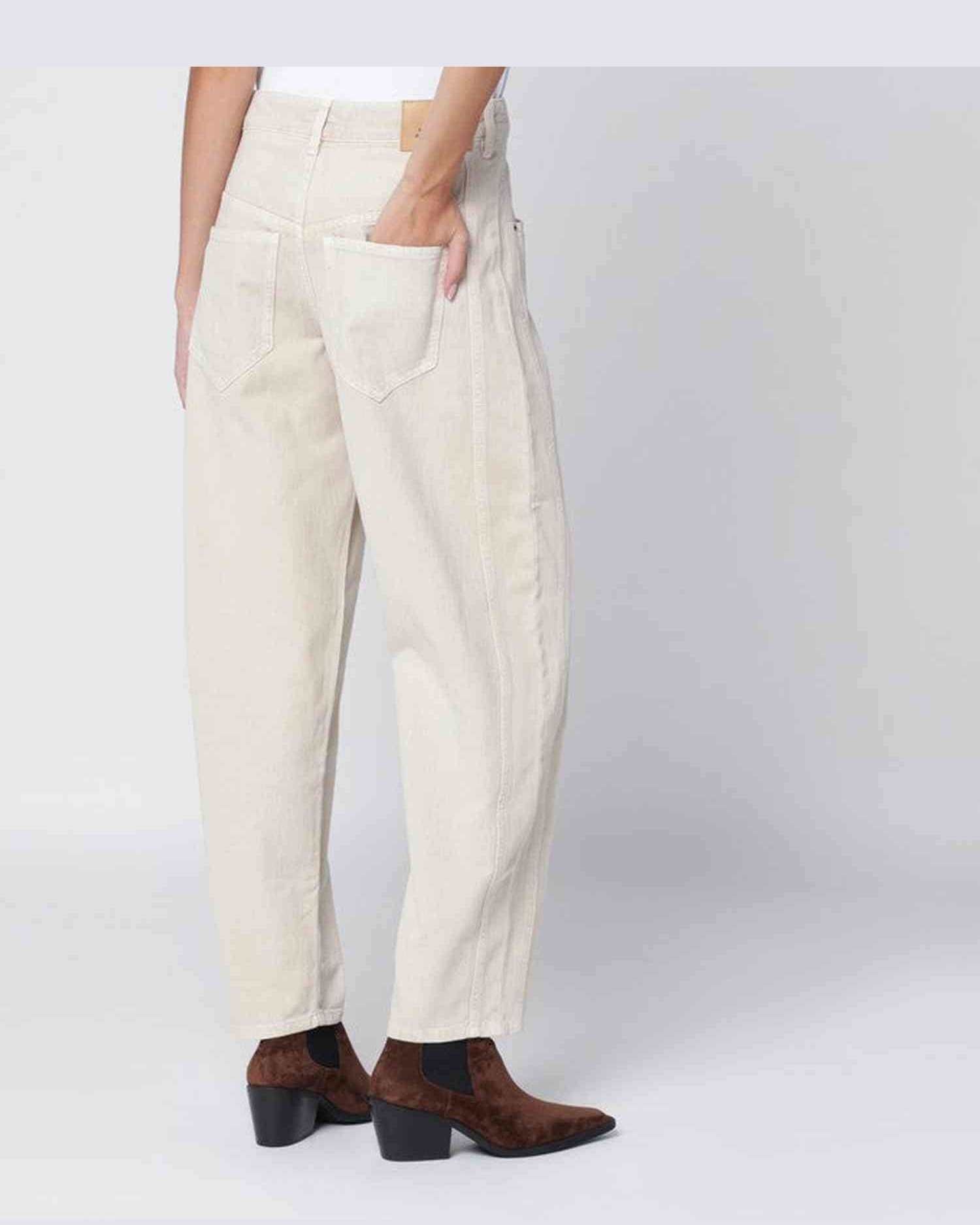 Isabel Marant Cotton Ecru Blend Trouser Glam Steals