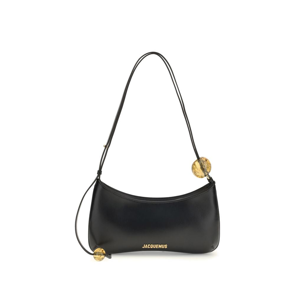 Jacquemus Black Calf Leather Bos Taurus Shoulder Bag Glam Steals