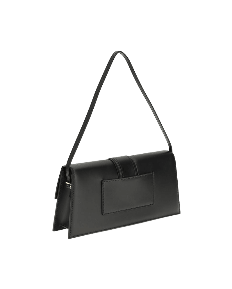 Jacquemus Black Calf Leather Bos Taurus Shoulder Bag Glam Steals