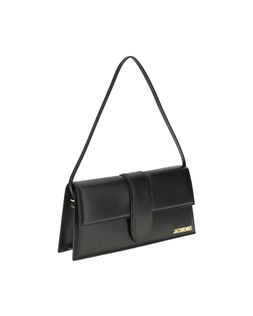 Jacquemus Black Calf Leather Bos Taurus Shoulder Bag Glam Steals