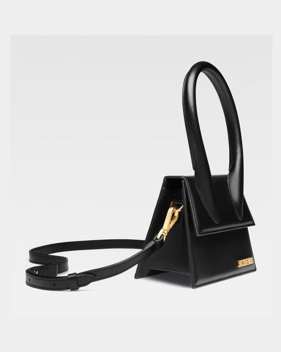 Jacquemus Black Leather Le Grand Bambino Handbag