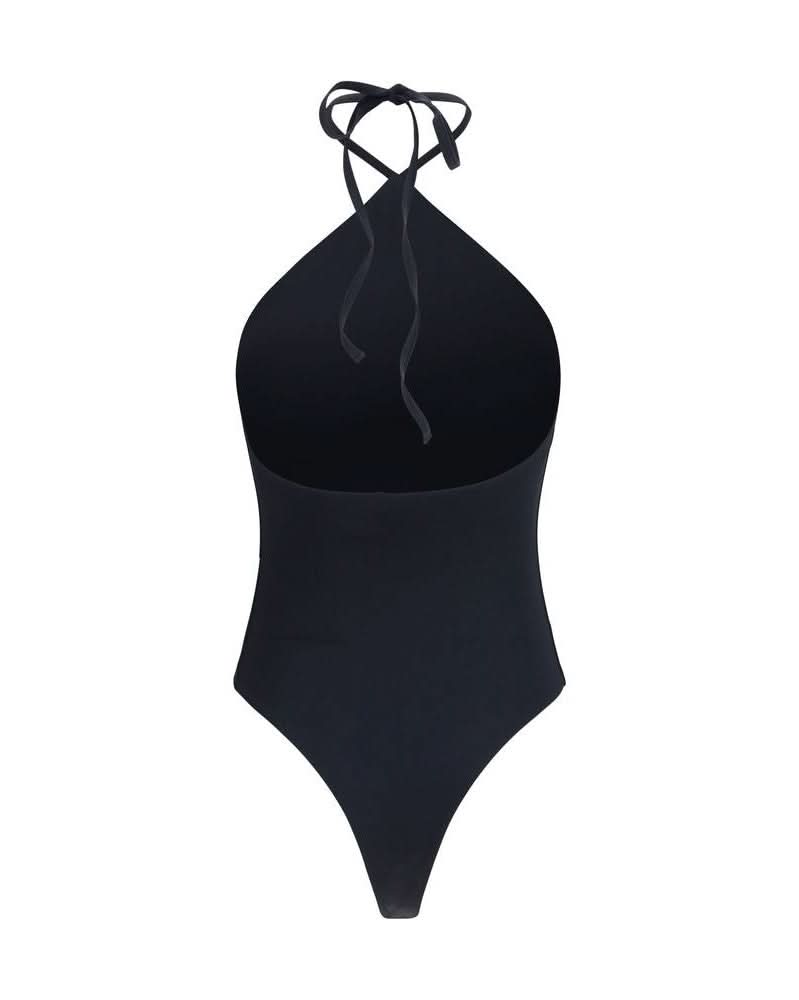 Jacquemus Black Polyamide One Piece Swimsuit Glam Steals