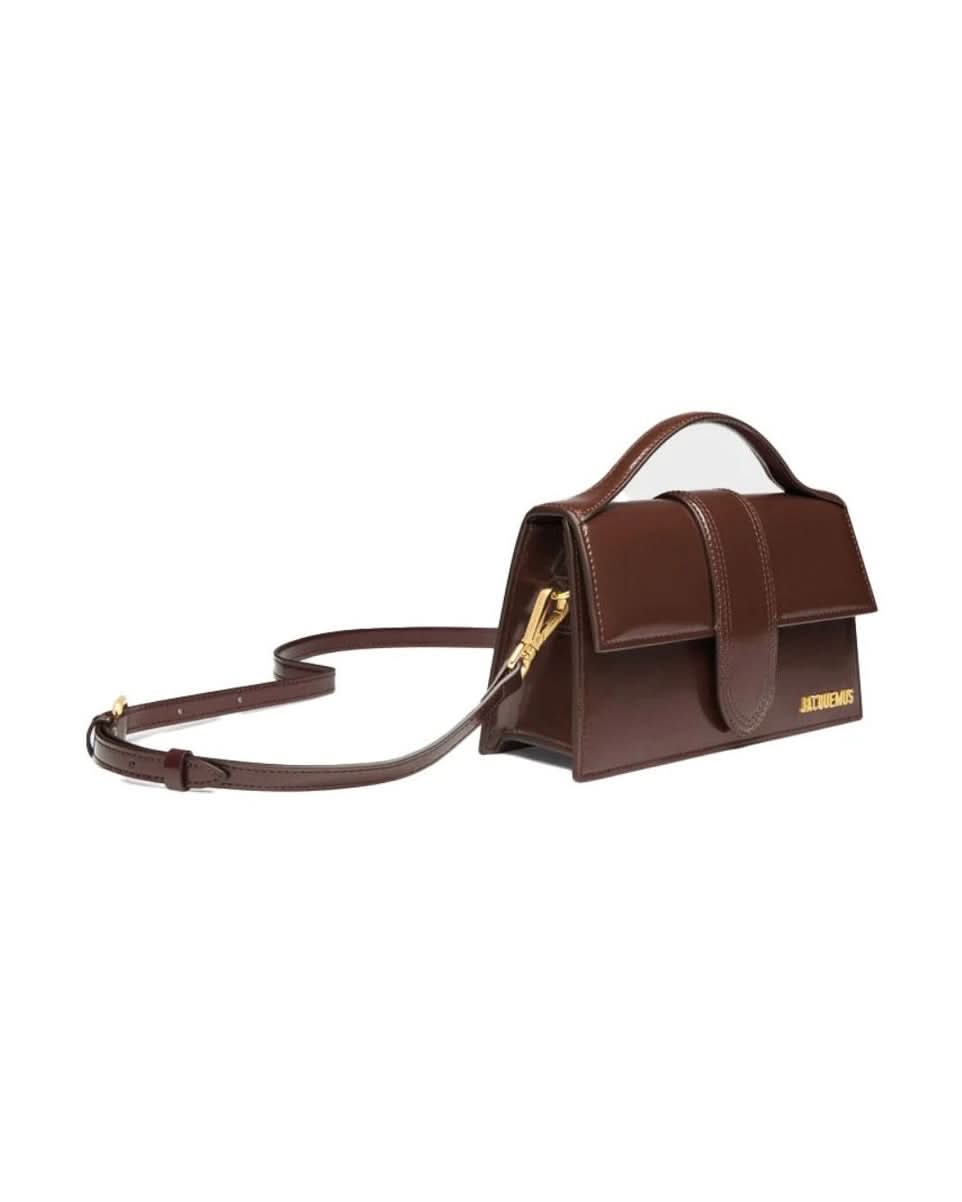 Jacquemus Brown Leather Midnight Le Grand Bambino Handbag Glam Steals
