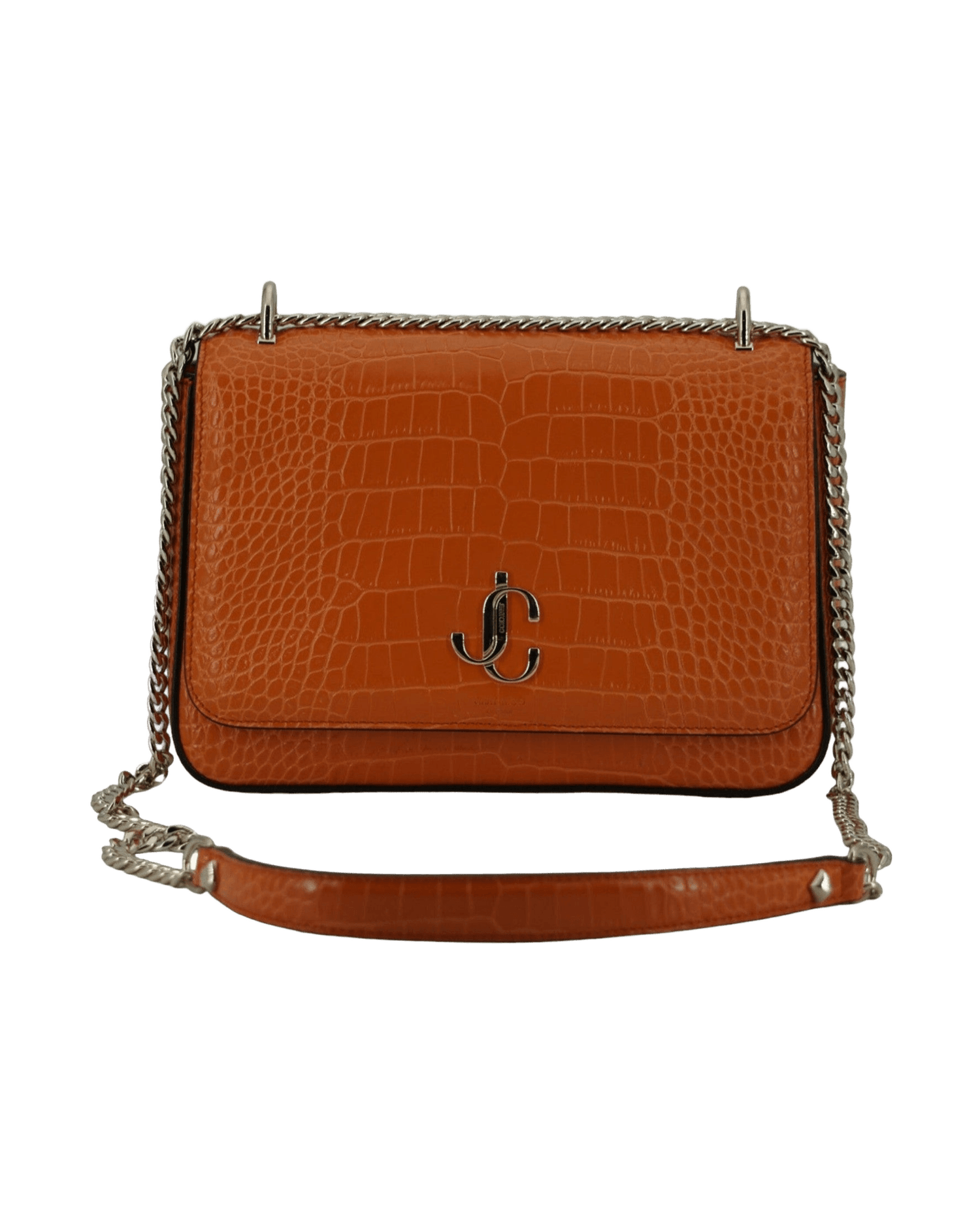 Jimmy Choo Amber Leather Shoulder Orange Bag Glam Steals