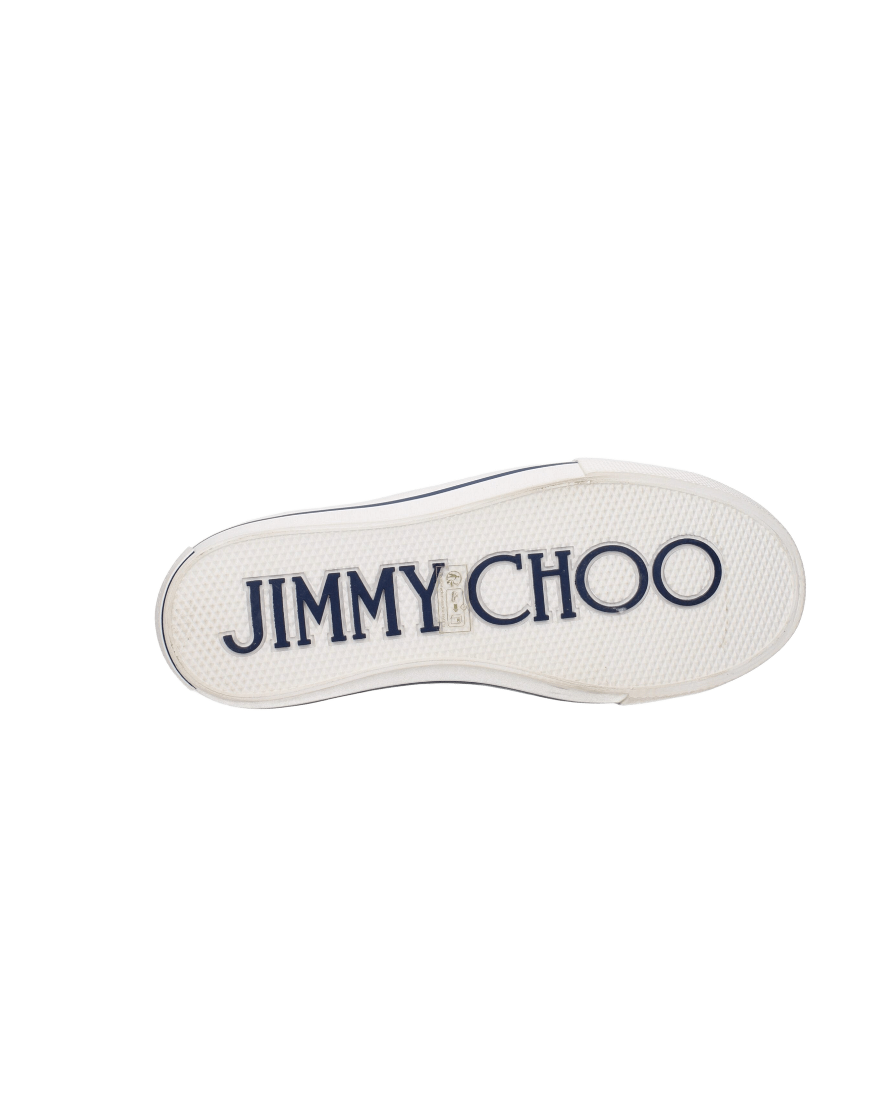 Jimmy Choo Beige Fabric Low Top Glam Steals