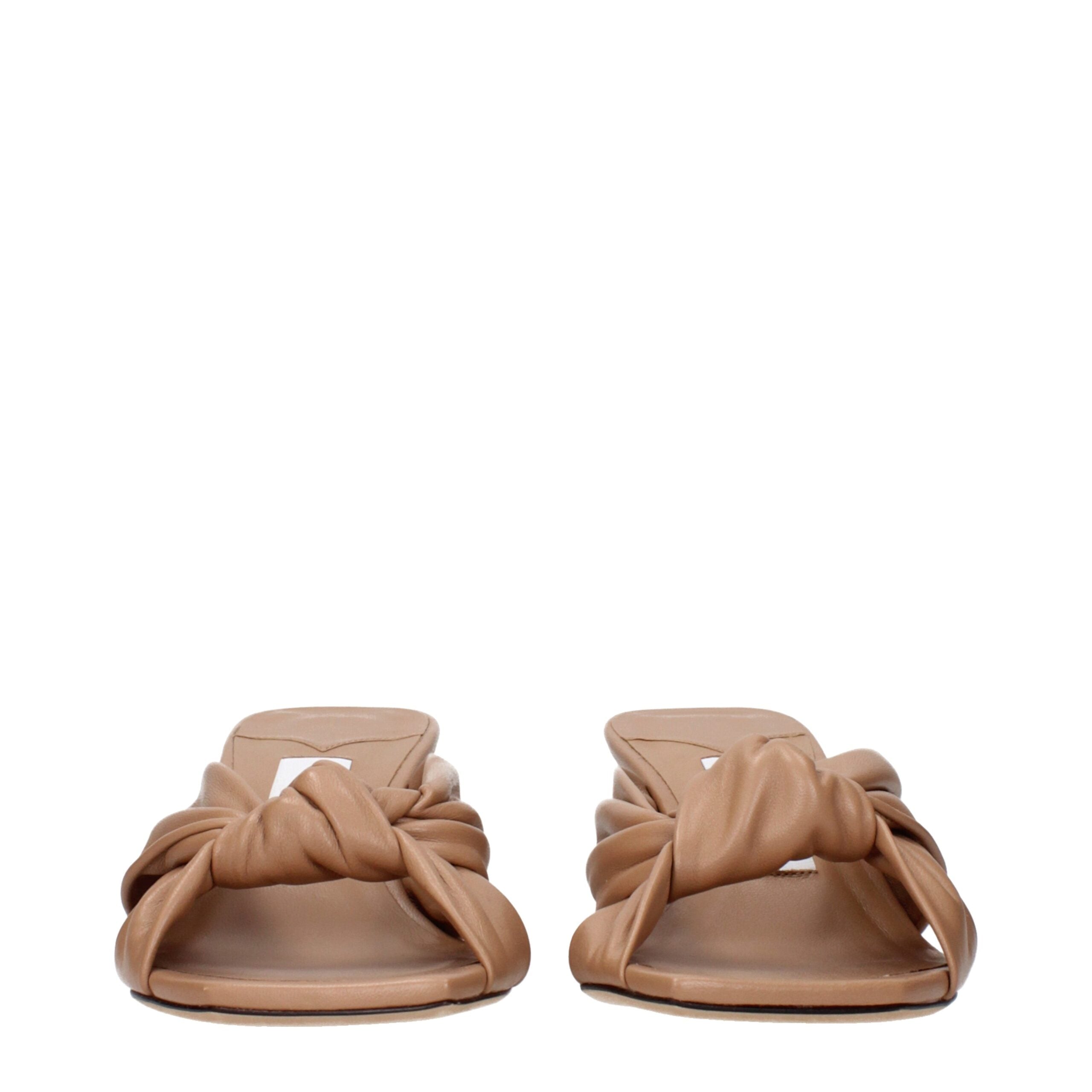Jimmy Choo Beige Leather Flat Sandals Glam Steals