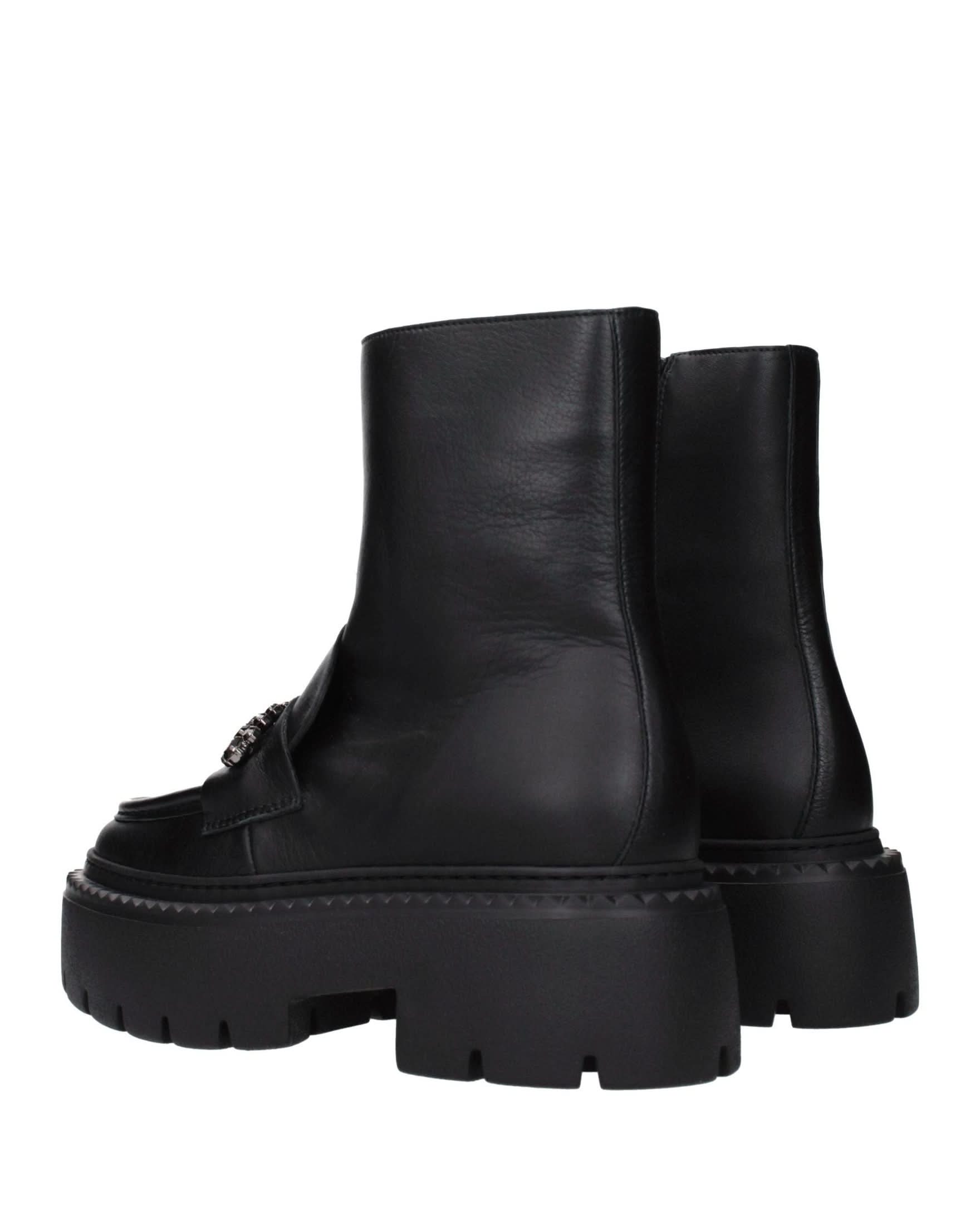 Jimmy Choo Black Leather Ankle Boots Glam Steals