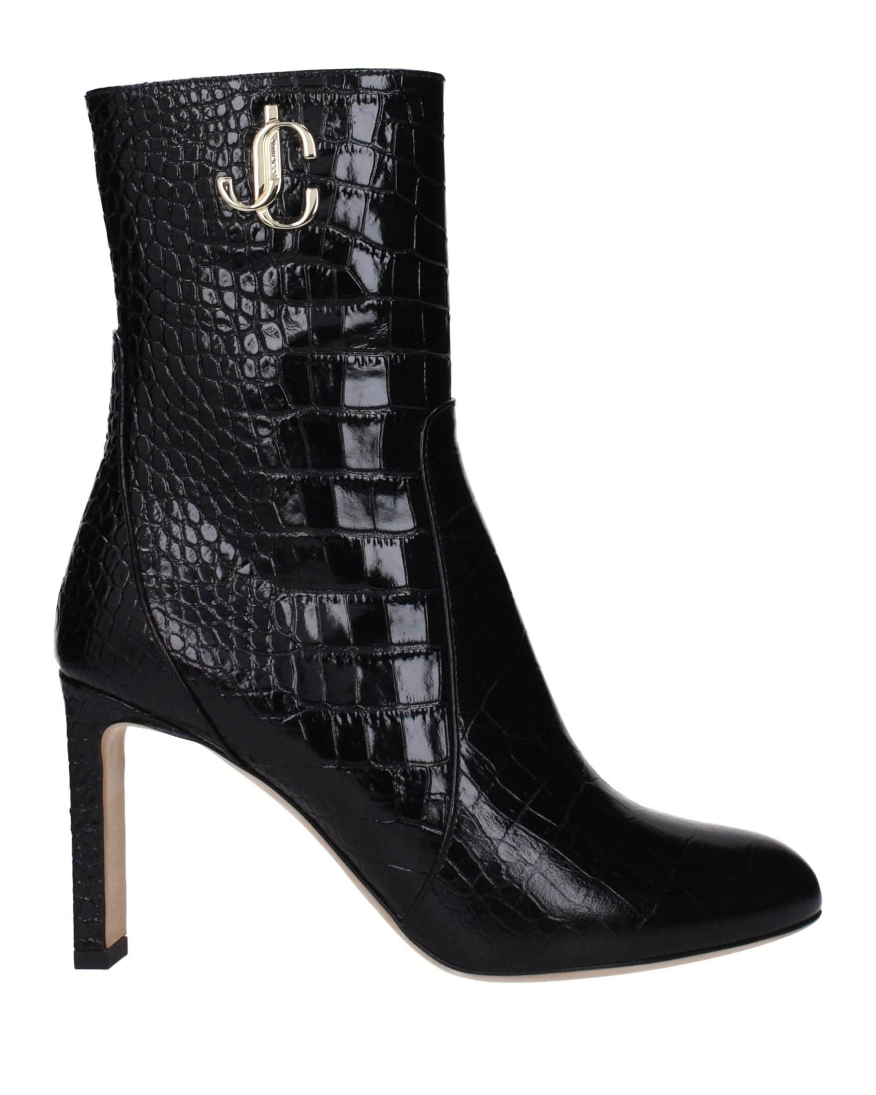 Jimmy Choo Black Leather Ankle Boots Glam Steals