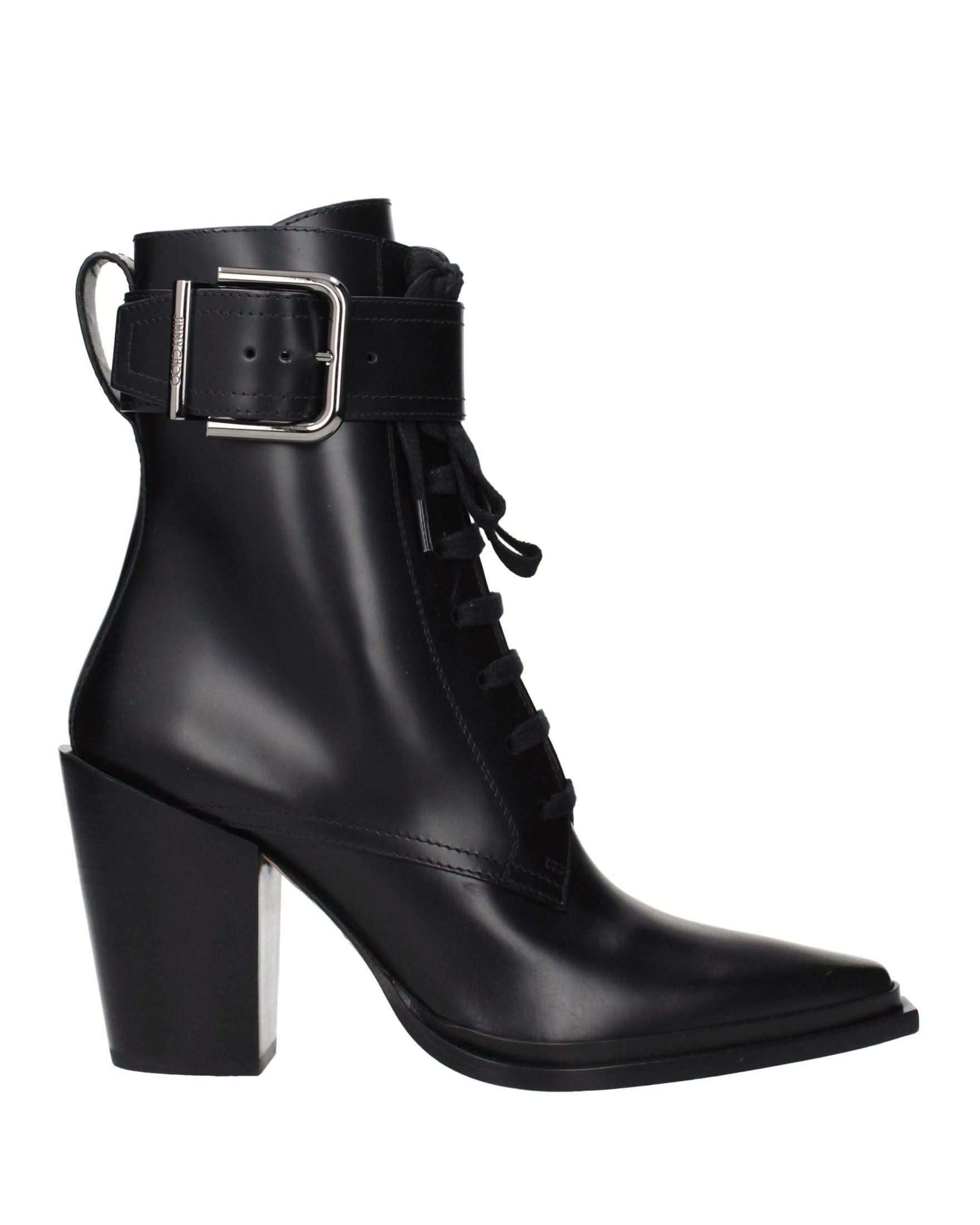 Jimmy Choo Black Leather Ankle Boots Glam Steals