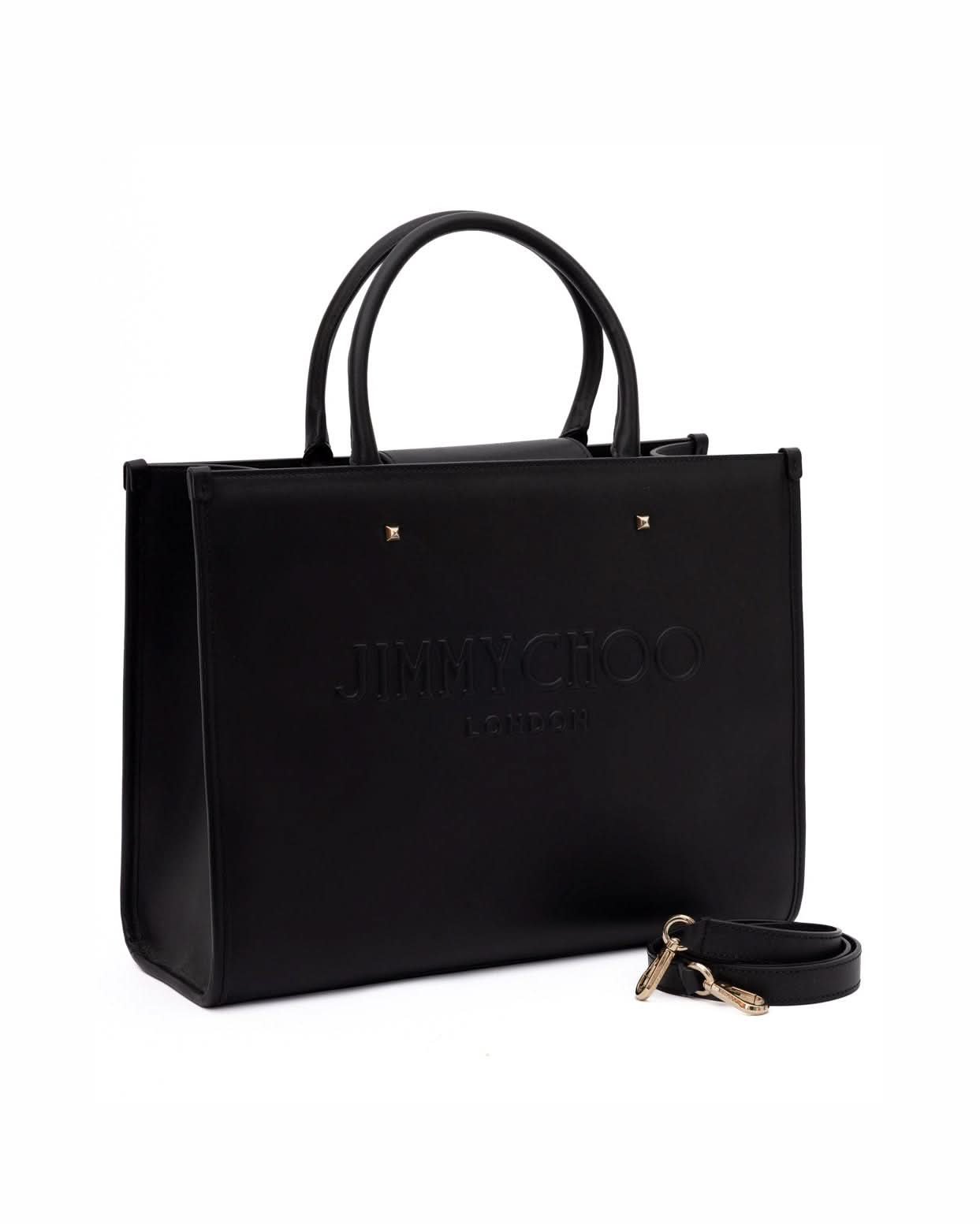 Jimmy Choo Black Leather Avenue S Tote Handbag Glam Steals