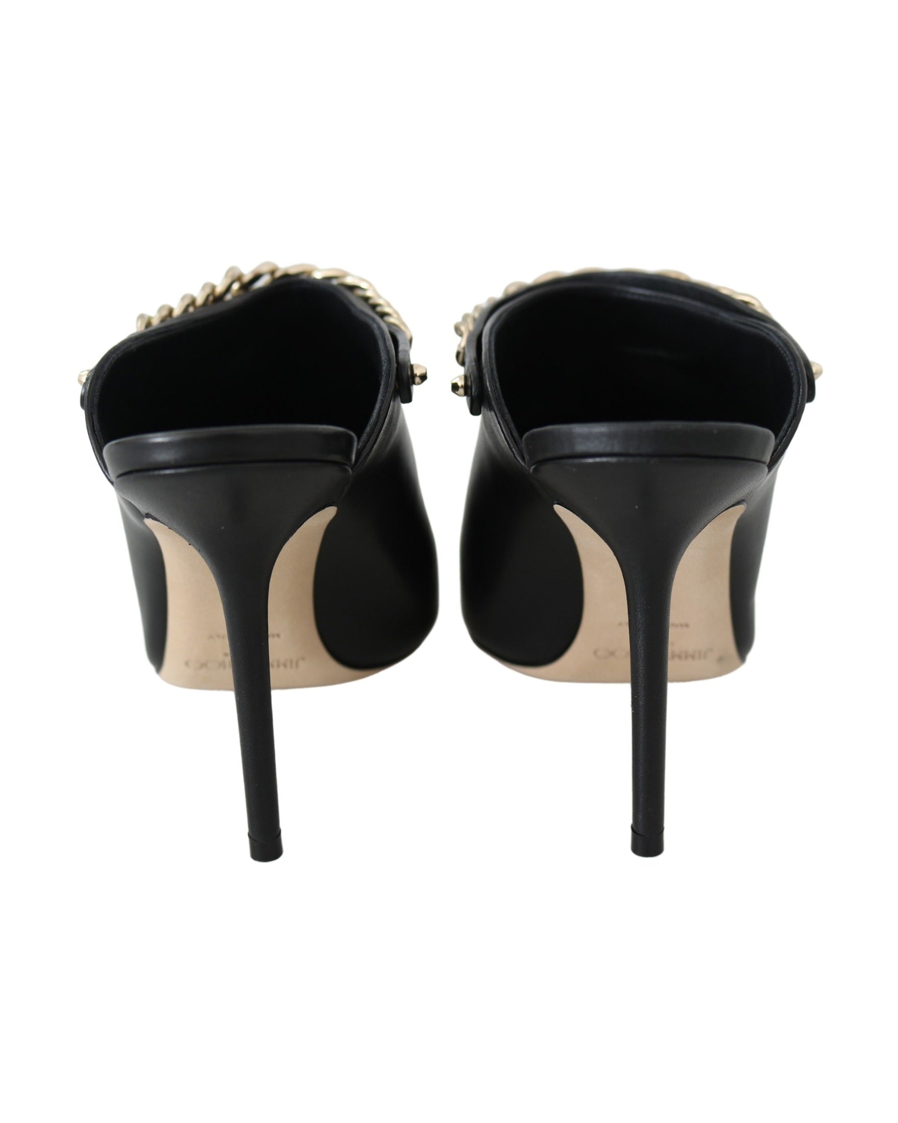 Jimmy Choo Black Leather Calf Lexx Pumps Shoes Glam Steals