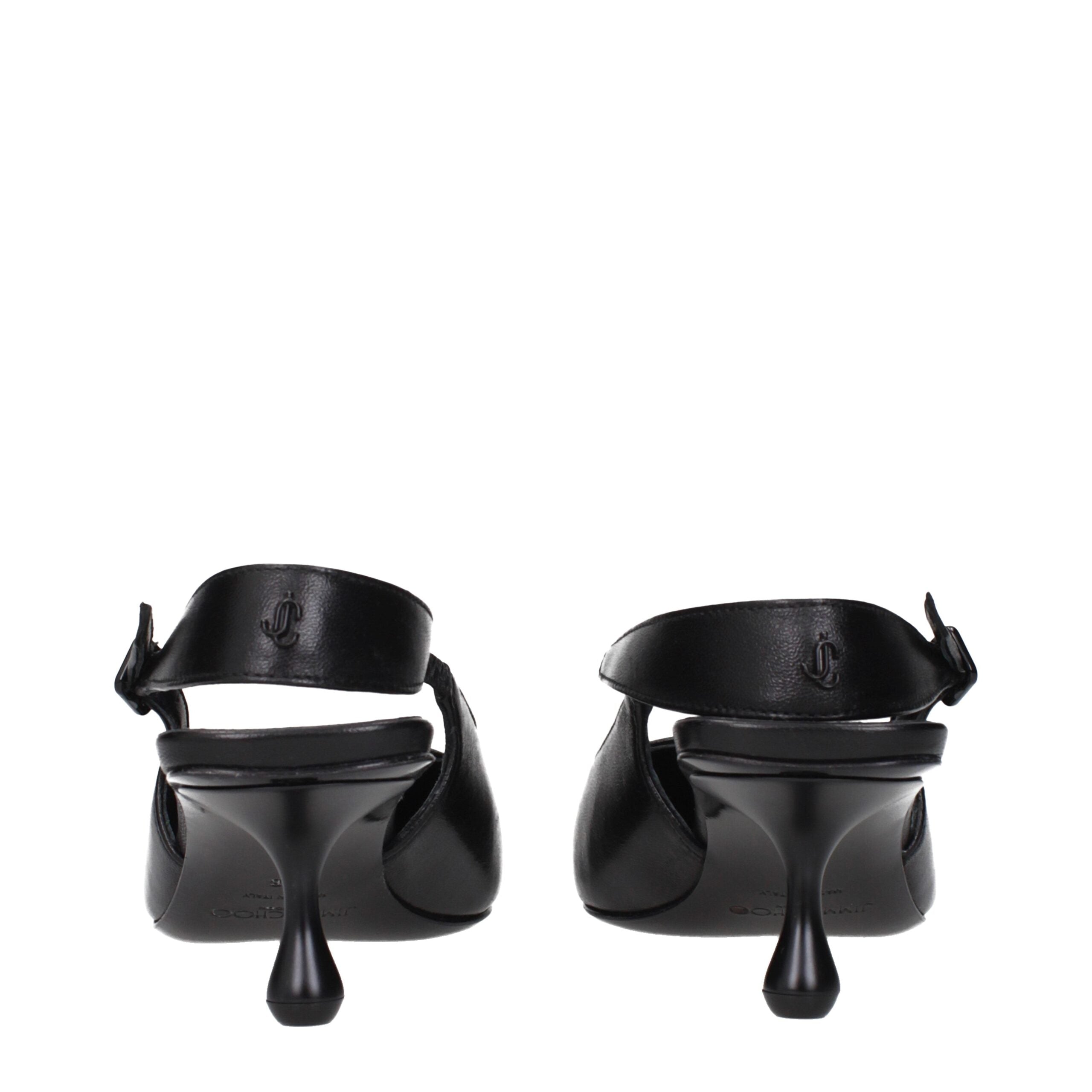 Jimmy Choo Black Leather Flat Sandals Glam Steals