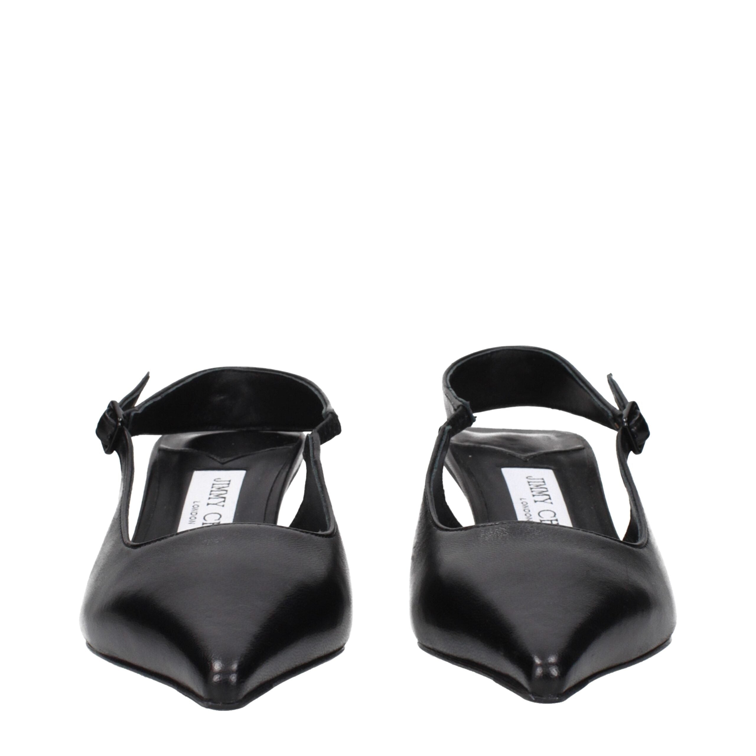 Jimmy Choo Black Leather Flat Sandals Glam Steals