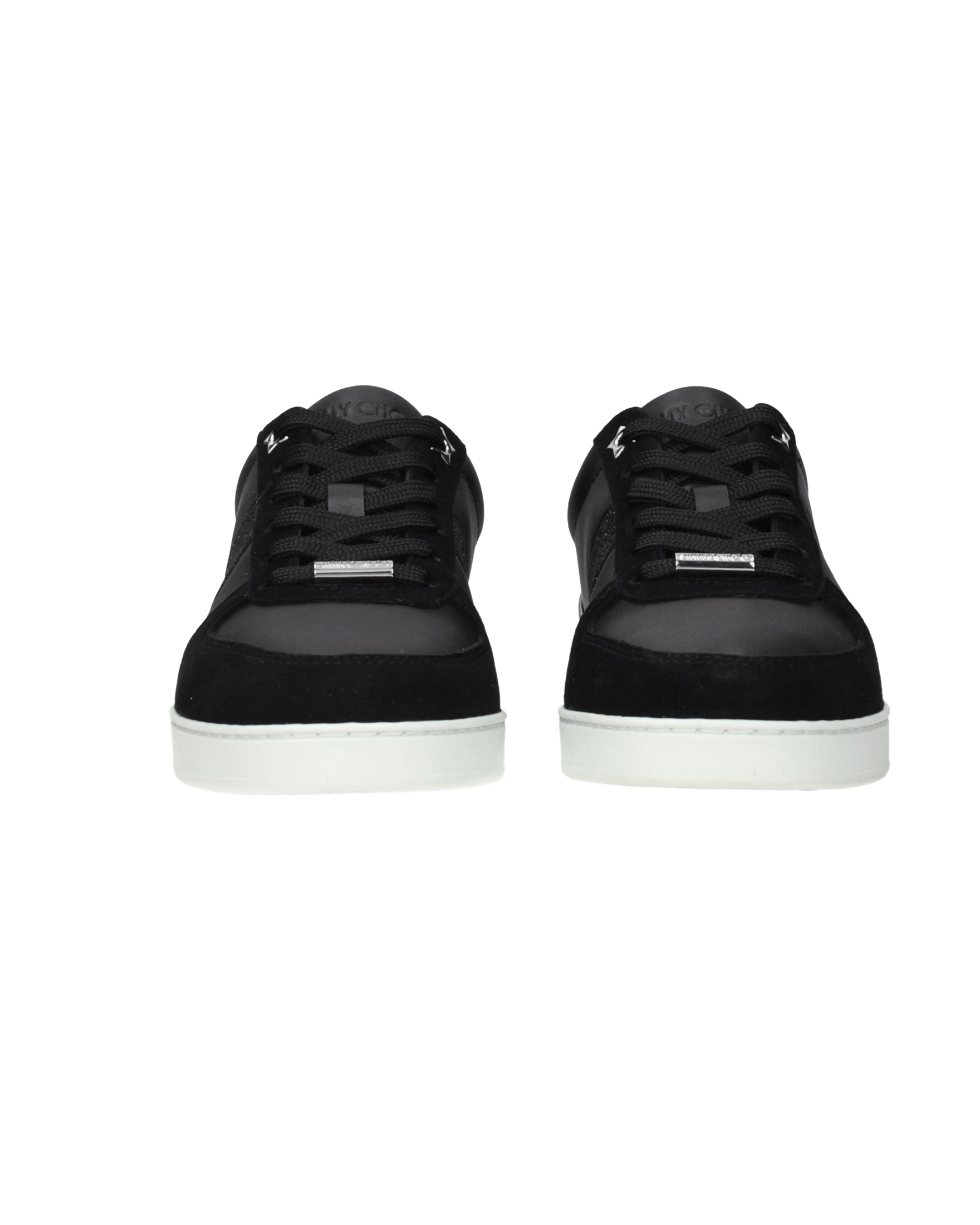 Jimmy Choo Black Leather Low Top Glam Steals