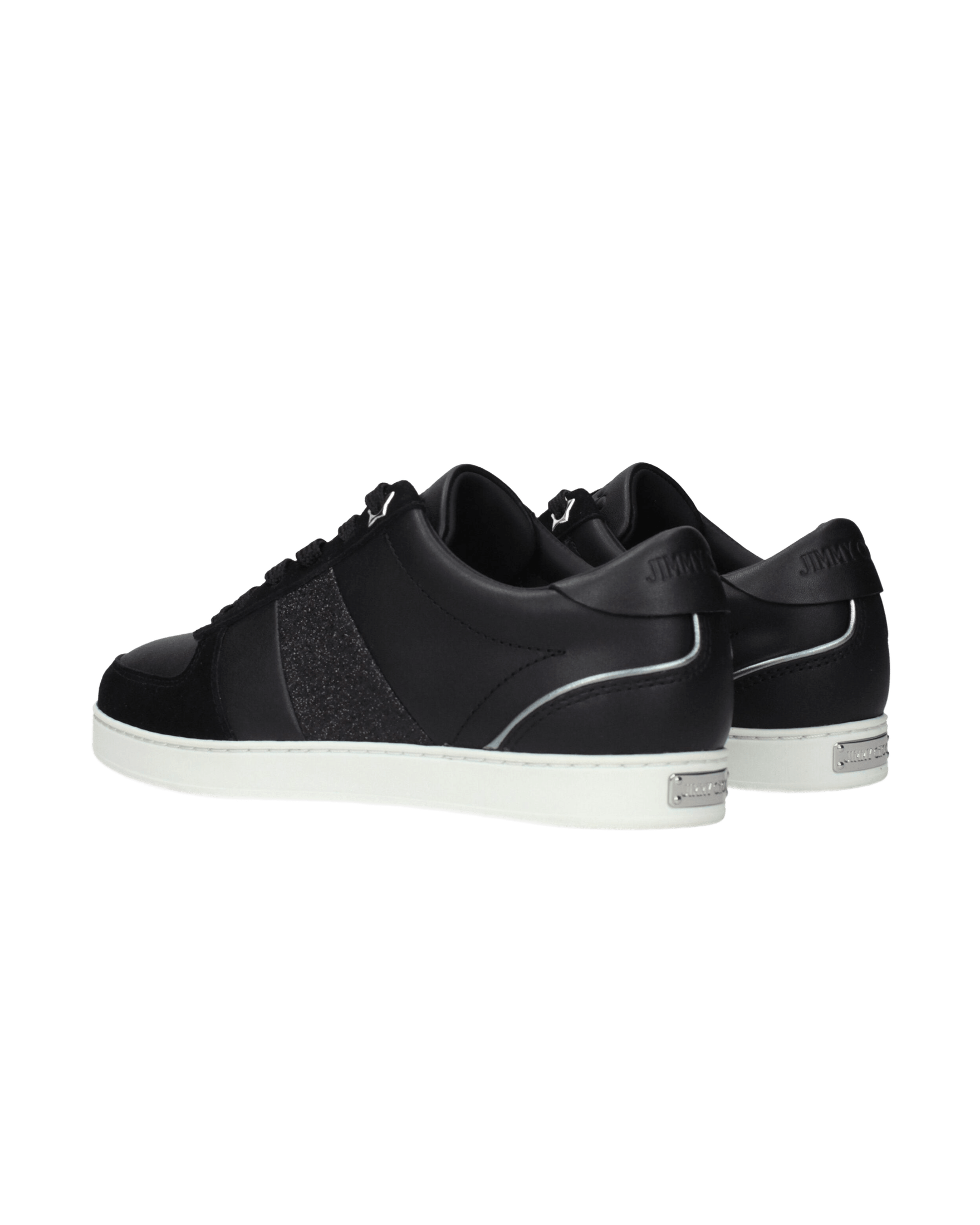 Jimmy Choo Black Leather Low Top Glam Steals