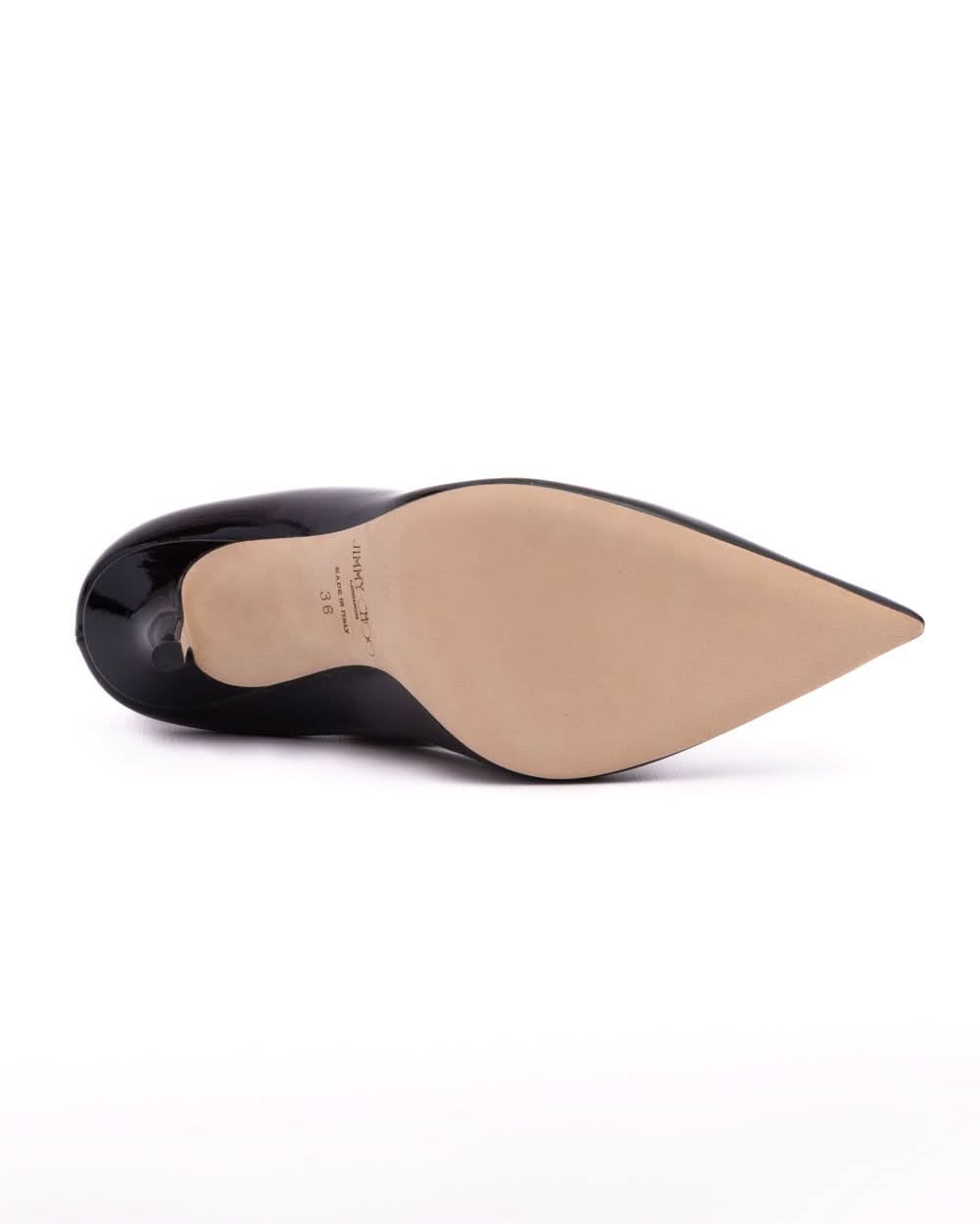 Jimmy Choo Black Leather Patent Diamond Talura Pumps Glam Steals