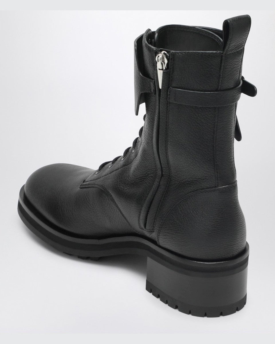 Jimmy Choo Black Leather Rosabel Flat Ankle Boots Glam Steals